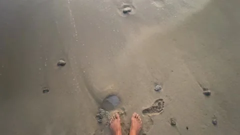 Sunset and the waves Stock Footage 236267133