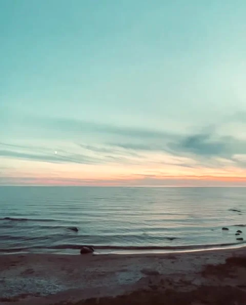 Sunset and waves Stock Footage 287414593