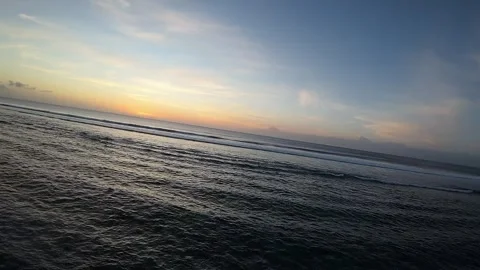 Sunset and waves Stock Footage 293203195