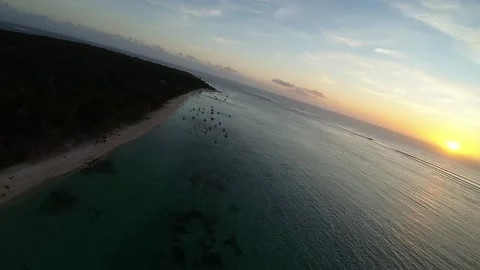 Sunset and wild island Stock Footage 293203189