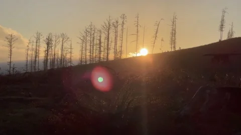 Sunset in Andatza, Gipuzkoa Stock Footage 157744054