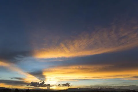 Sunset on the Andean mountains in Cusco, Peru Stock Photos