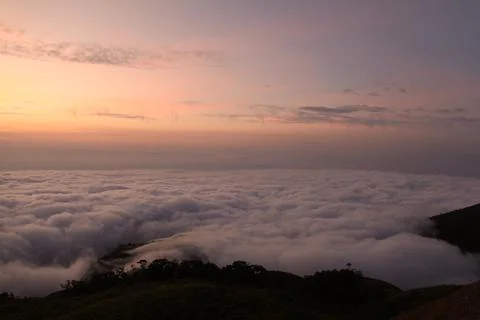 Sunset in the Andes of Ecuador Stock Photos