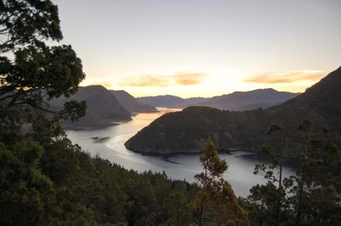 Sunset in the Andes Mountains Stock Photos