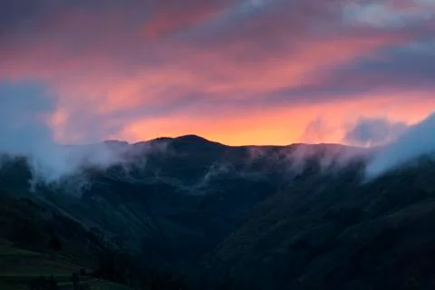Sunset in the Andes Stock Photos