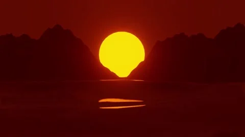 Sunset Animation Stock Footage 340017104