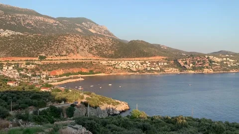Sunset from Antalya Kalkan Beach Stock Footage 171870643
