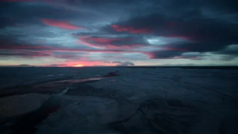 Sunset in Antarctica betiful ice view Stock Footage 155022673