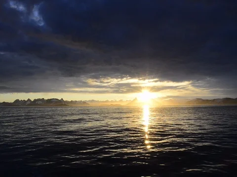 Sunset in Antarctica Stock Footage 81308930