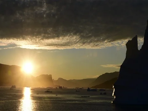 Sunset in Antarctica Stock Footage 81309093