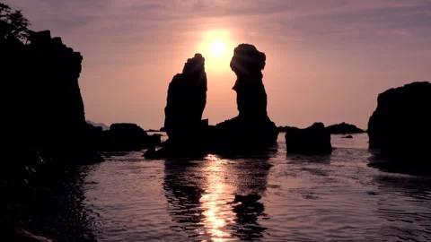 Sunset on Aoshima: The Disguise Parade Stock Footage 332277953