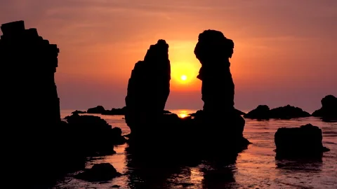 Sunset on Aoshima: The Disguise Parade Stock Footage 332278211