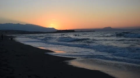 A sunset ar the sea Stock Footage 269054332