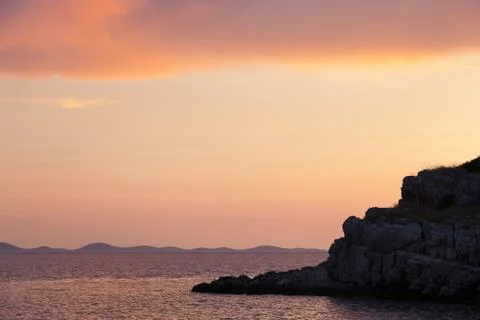 Sunset in the archipelago Foto stock