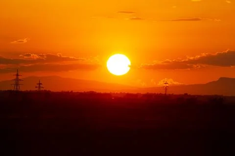 Sunset in Armenia Stock Photos