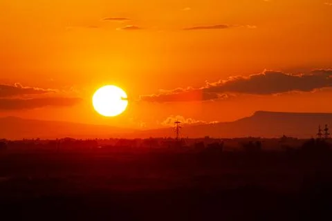 Sunset in Armenia 스톡 사진