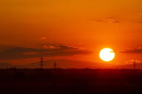 Sunset in Armenia Stock-Fotos