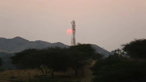 Sunset around india Stock Footage 110706545