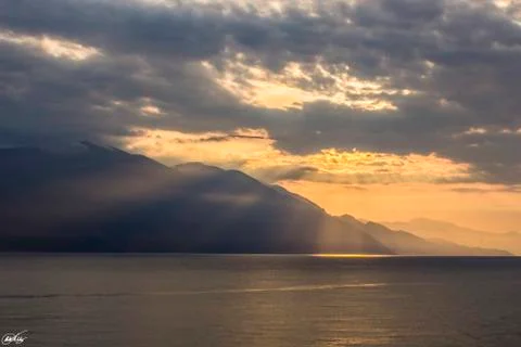 Sunset around the world Stock Photos