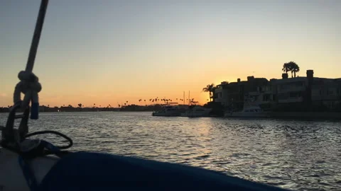 Sunset Arrival in Harbor 2 動画素材 143061350