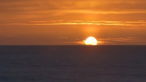 Sunset on the Atlantic horizon Stock Footage 131845925