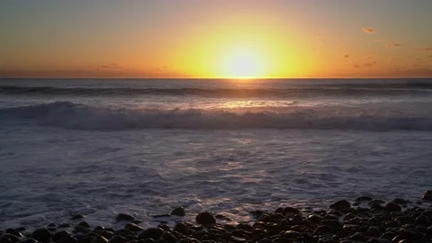 Sunset Atlantic Ocean Madeira 24 mm Stock Footage 148244265