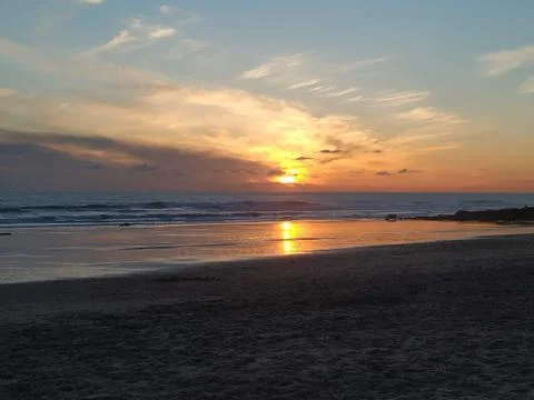 Sunset atlantic ocean Stock Photos