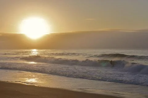 Sunset on the Atlantic ocean Foto stock