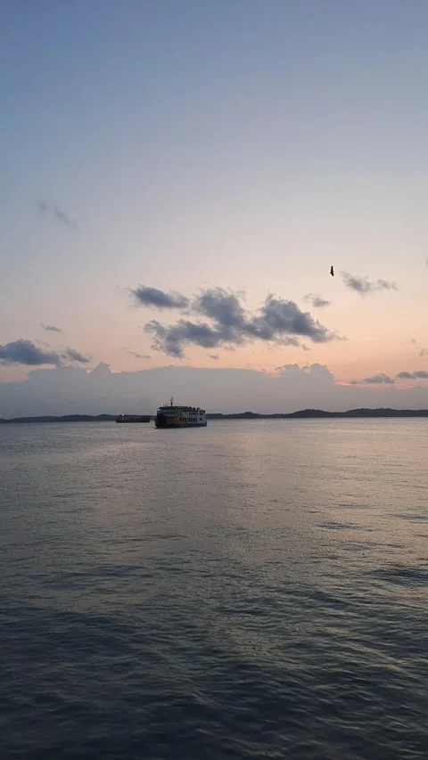 Sunset atmosphere at sea Stock Footage 299182212