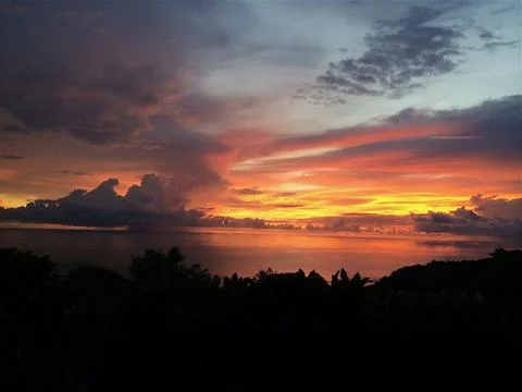 SUNSET AUGUST 2014 Stock Photos