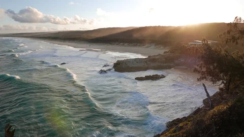Sunset at the Australian coast Stock Footage 98412983
