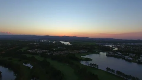 Sunset in Australian suburbia Stock Footage 71632195