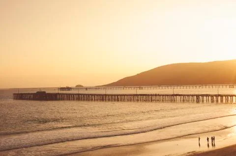Sunset at Avila Beach Stock Photos