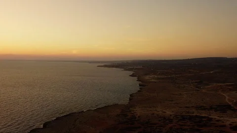 Sunset in Ayia Napa,Cyprus Stock Footage 82140547