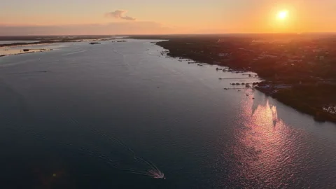 Sunset at Bacalar Lake in Mexico Stock-Footage 342606387