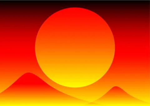 Sunset background Illustrazione stock