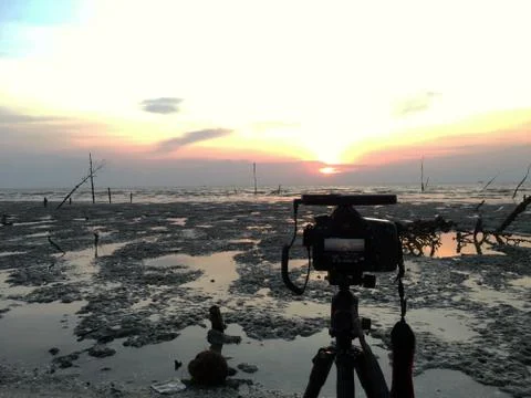 Sunset background Stock Photos