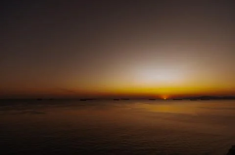 A sunset in the background Stock Photos