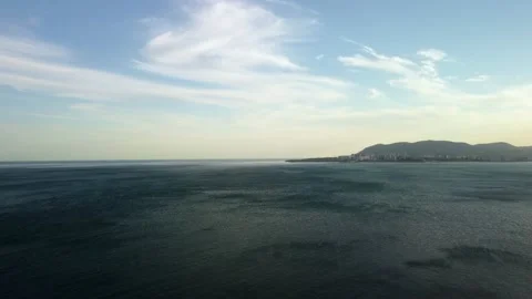 Sunset on the background of the sea Stock Footage 159894939