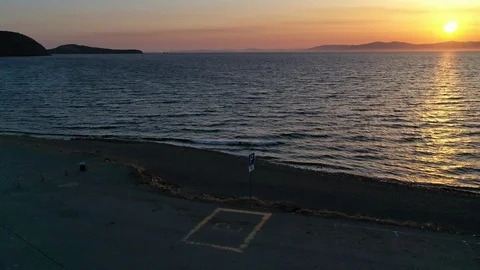 Sunset on the background of the sea landscape Vidéo 128845529