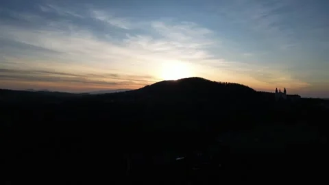 Sunset backside the hill Stock Footage 306845846