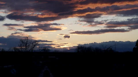 Sunset at Bad Krozingen in Germany Stock Footage 278414404