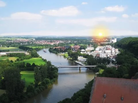 Sunset in Bad Wimpfen Foto stock