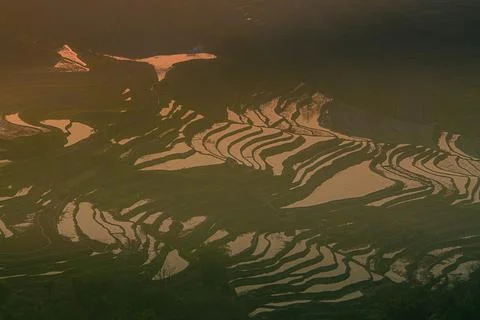 Sunset at Bada Viewpoint, one of the most famous viewpoints to admire view .. Stock Photos