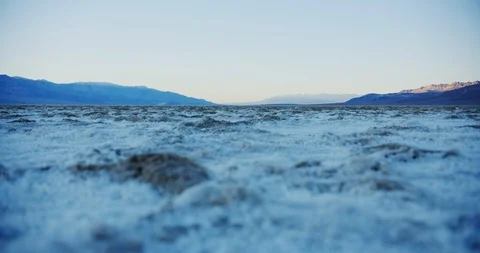 Sunset at Badwater Basin in Death Valley National Park, California Stock Footage 99127959