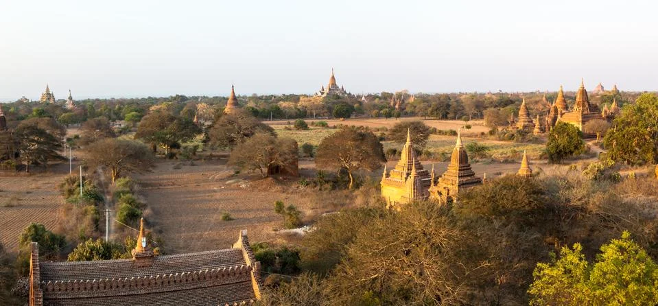 Sunset in bagan Stock Photos