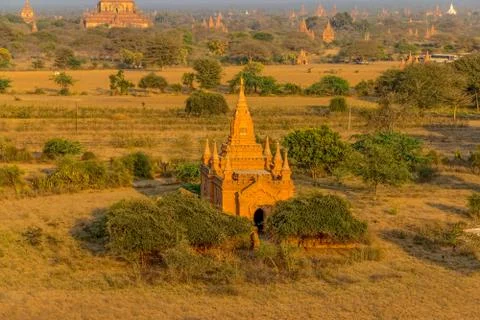 Sunset in bagan Stock Photos