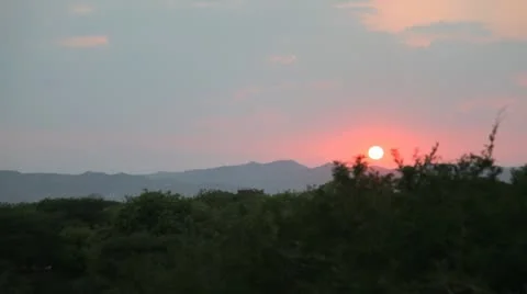 Sunset in Bagan timelapse Stock Footage 11013220