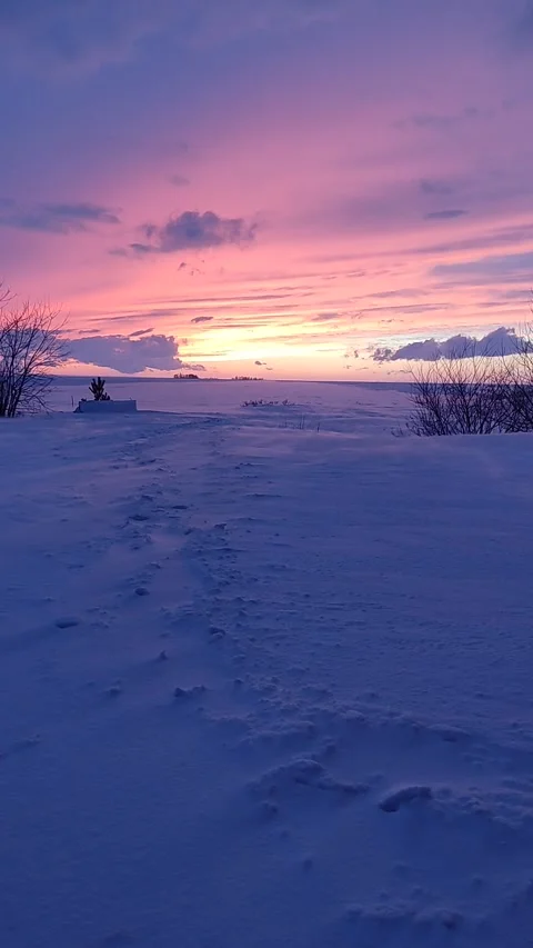 Sunset on Baikal lake. Stock Footage 262871986
