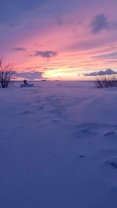Sunset on Baikal lake. Stock Footage 262872217